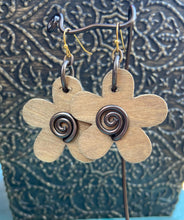 Load image into Gallery viewer, Repurposed Jewelry: Wood + Wire Earrings
