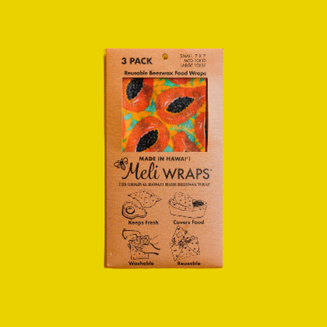 Reusable Beeswax Wrap - Tropical Papaya Print – Yummmm!Bar