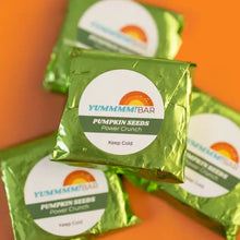 Load image into Gallery viewer, Yummmm!bar pumpkin seeds mini-snack bars in packaging